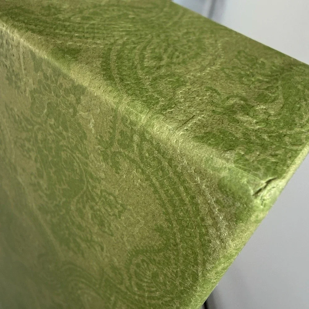 Gucci‎ Green Brocade/Embossed Decorative Gift Box ONLY 16 X 12 X 2w/Tissue Paper